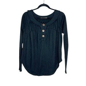 WE THE FREE Must Have Henley Thermal Top in Black size XS